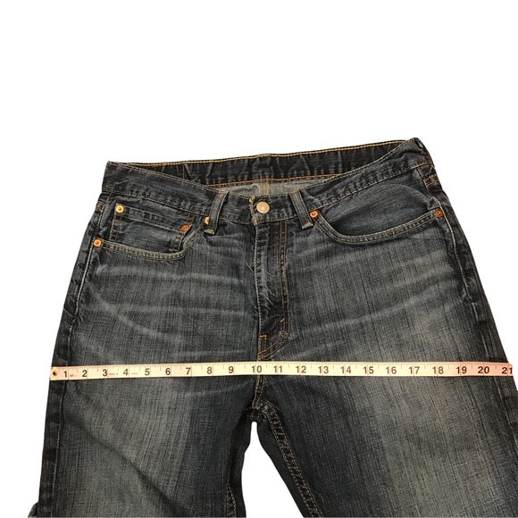 Levis 514 Mens 34x32 Jeans Straight Fit Medium Wash Whiskered Faded by Design. - Picture 12 of 13